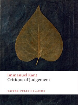 cover image of Critique of Judgement